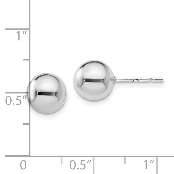 Sterling Silver Polished Ball Post Earrings