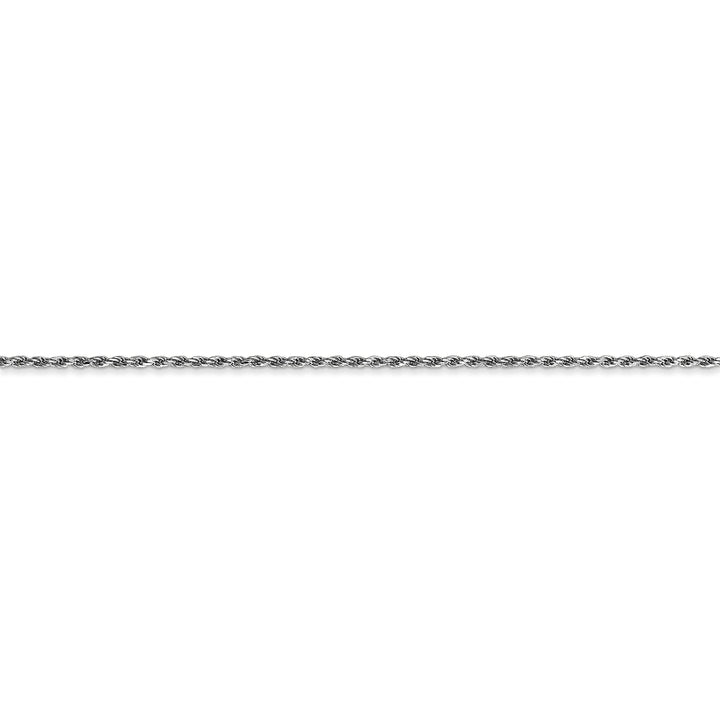 14k White Gold 1.15mm Diamond Cut Rope Chain