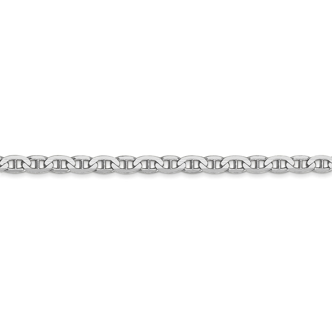 14k White Gold 3.00m Solid Concave Anchor Chain