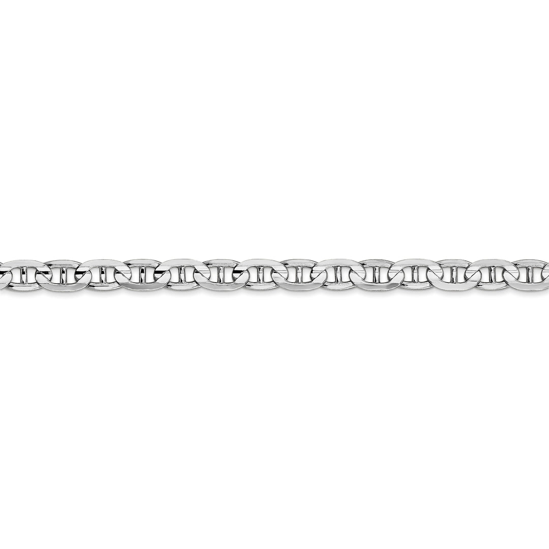 14k White Gold 4.50m Solid Concave Anchor Chain