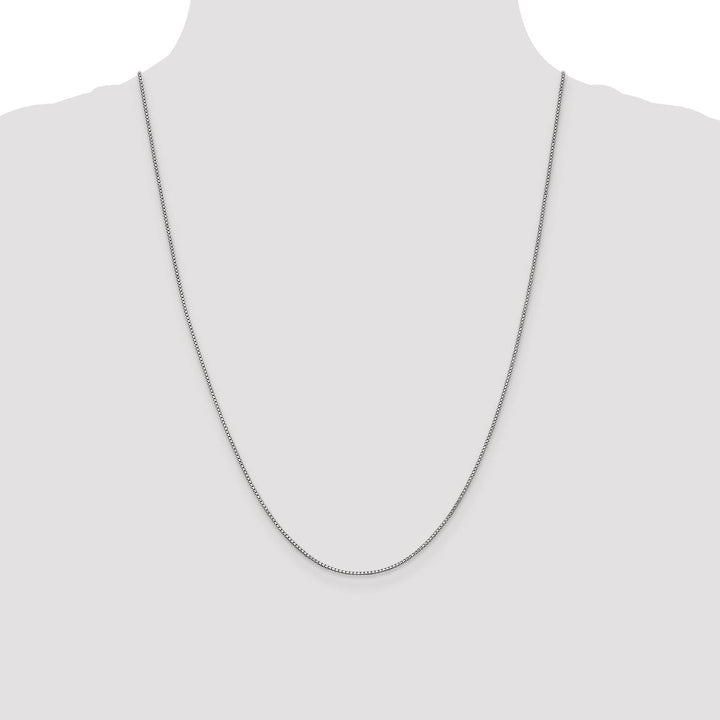 14k White Gold 0.95mm Polished Solid Box Chain