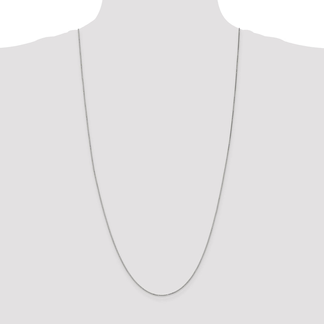 14k White Gold 0.90mm Polished Solid Box Chain