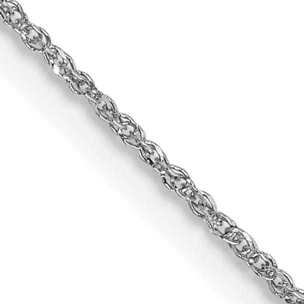 14K White Gold 0.70mm Polished Solid Ropa Chain