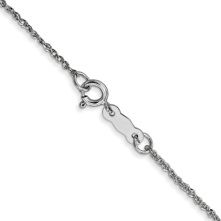 14K White Gold 1.10mm Polished Solid Ropa Chain