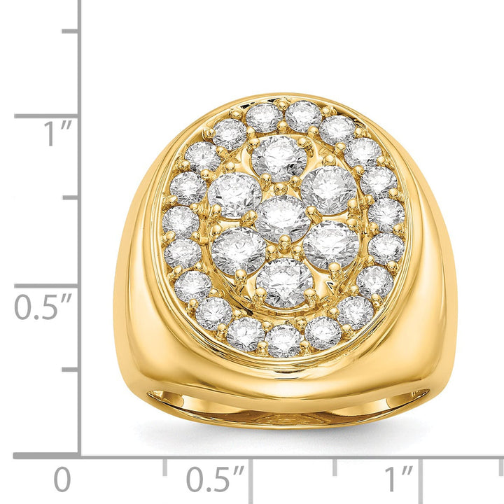 14k Yellow Gold Polished Men's 3ct. Diamond Ring