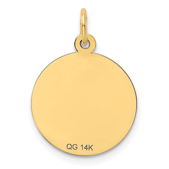 14k Yellow Gold Happy Anniversary Charm Pendant