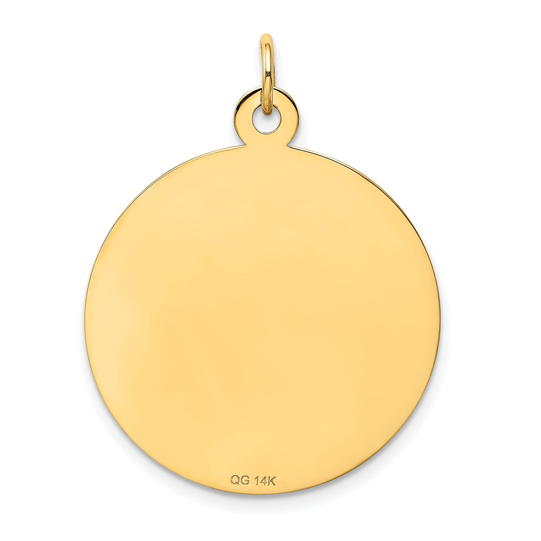 14k Yellow Gold Happy Anniversary Charm Pendant.