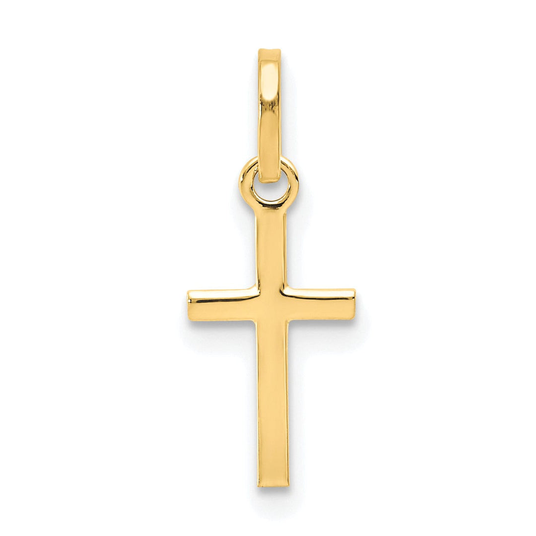 14k Yellow Gold Cross Charm Pendant