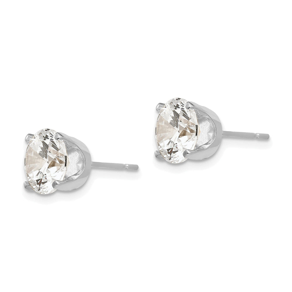 14k White Gold Cubic Zirconia Stud Earrings