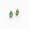 14k Yellow Gold Marquise Emerald Earring