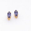 14k Yellow Gold Tanzanite Diamond Marquise Stud Ea