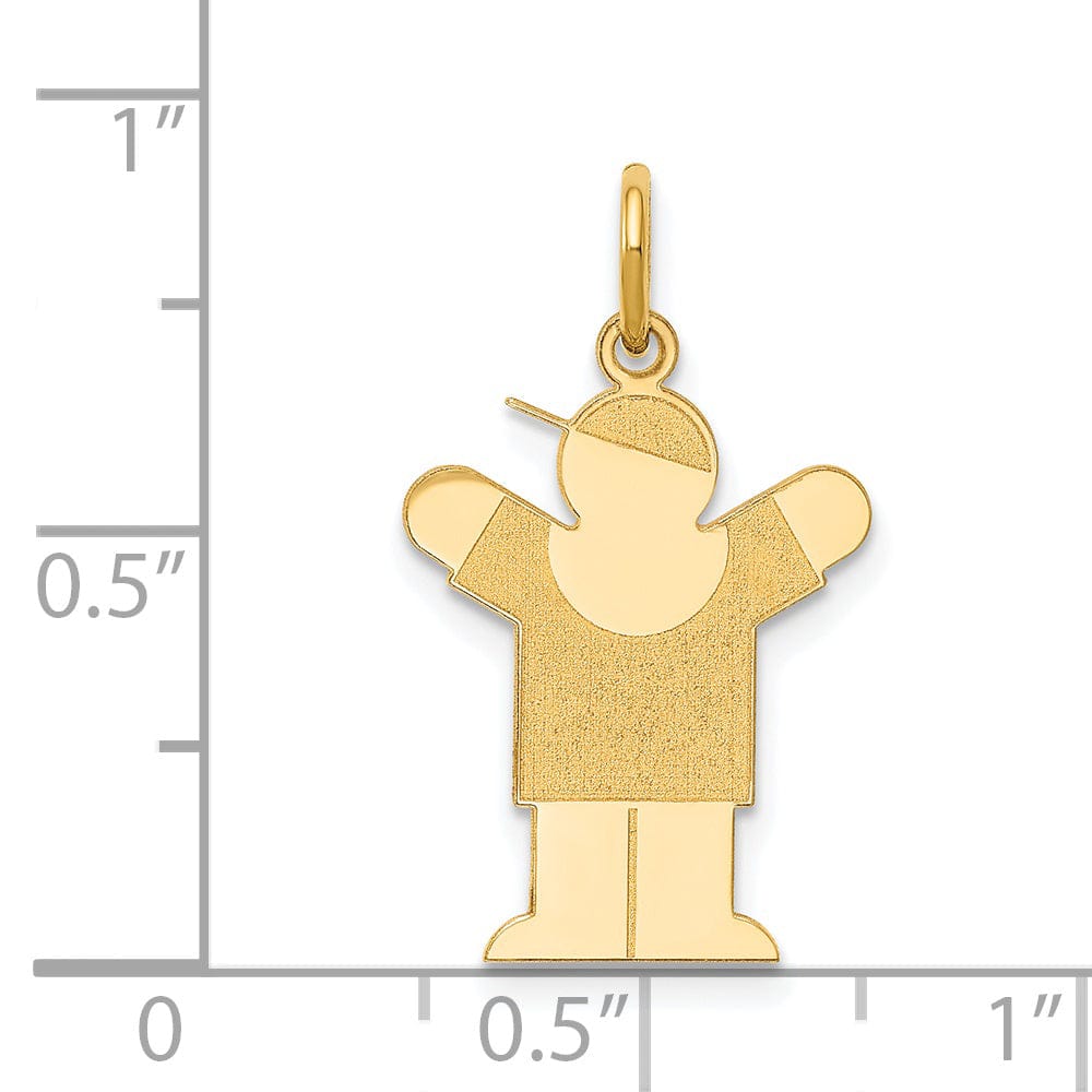 14k Yellow Gold Boy With Hat Love Charm