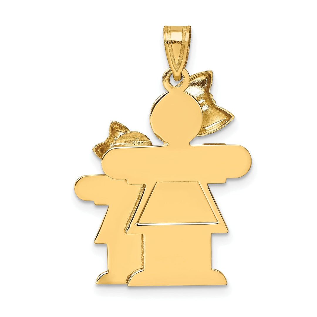 14k Yellow Gold Two Sisters Hugs Charm