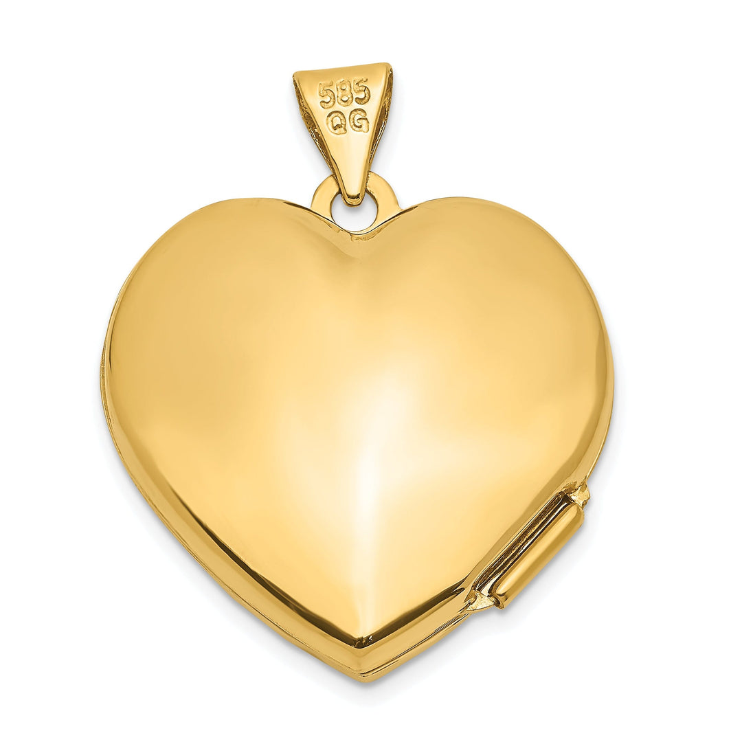 14k Yellow Gold Heart Locket