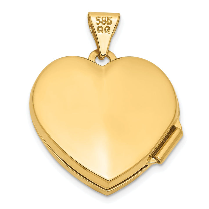 14k Two-tone Gold Daughter Floral Heart Locket