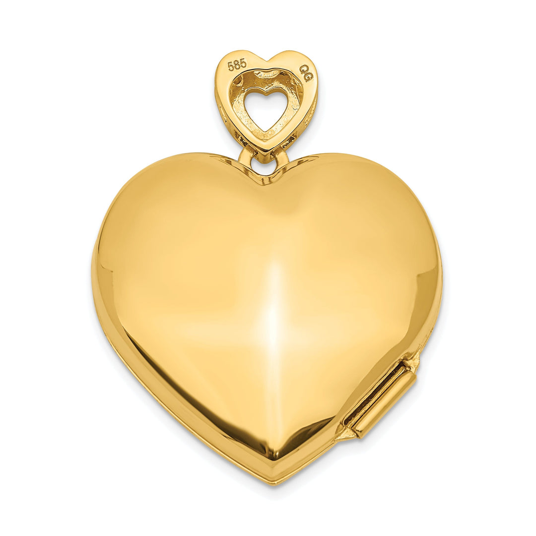 14k Yellow Gold Heart Vintage Locket