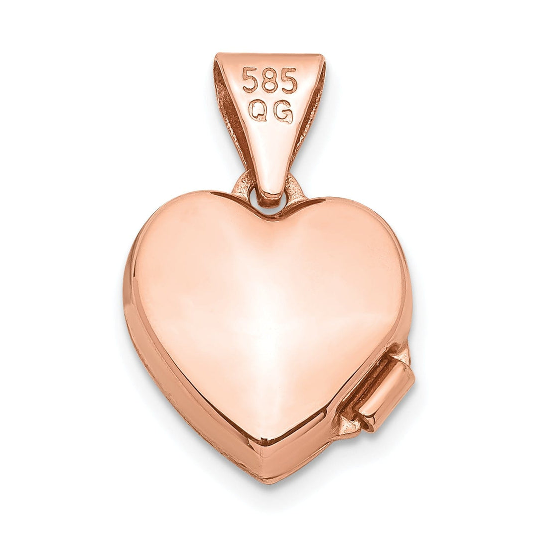 Rose Gold Heart-Shaped Scrolled Locket