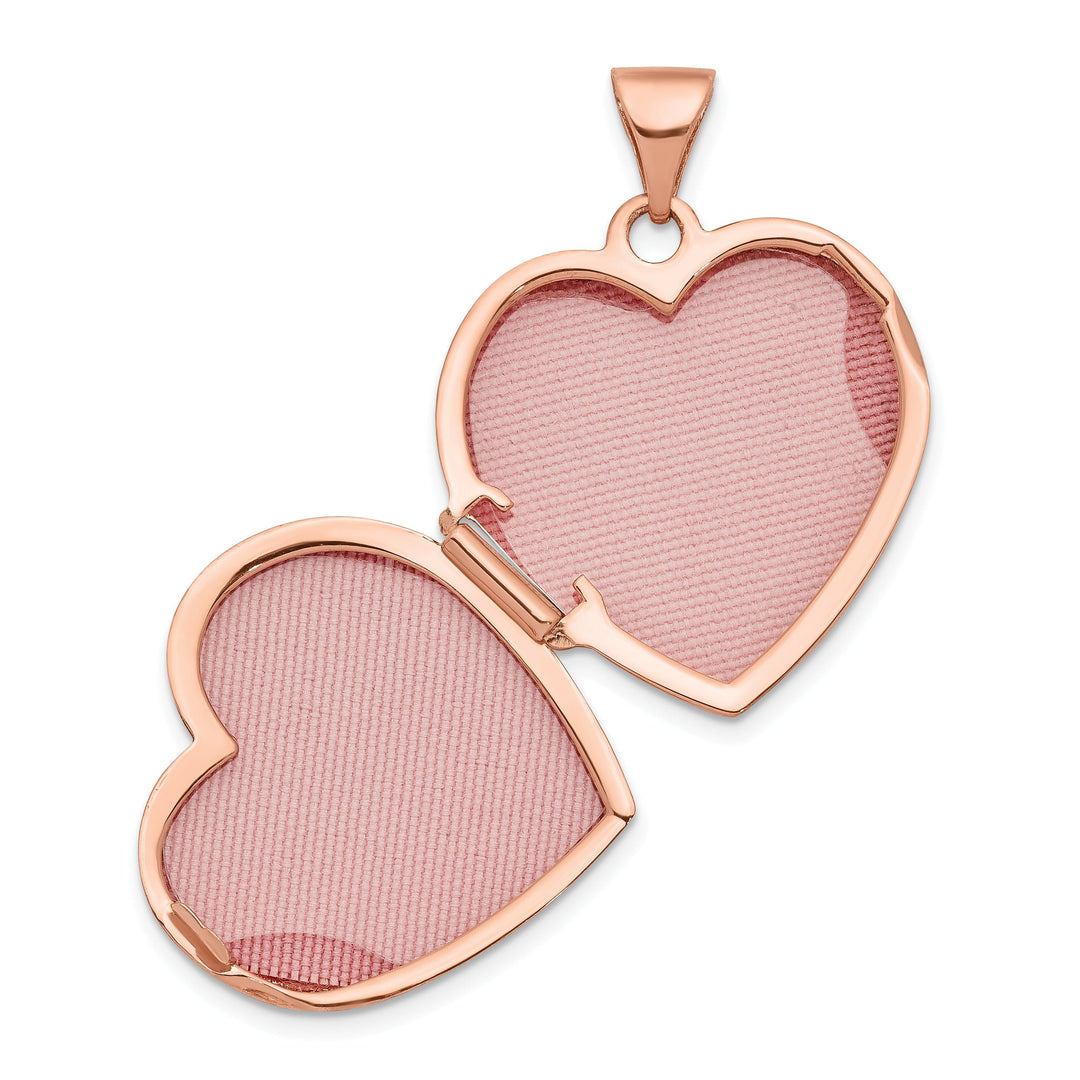 Rose Gold Scrolled Love you always Heart Locket