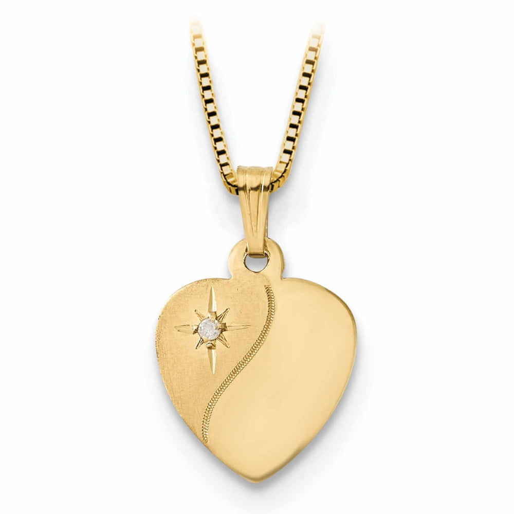 14k Gold Heart Locket Gold Plated Pendant