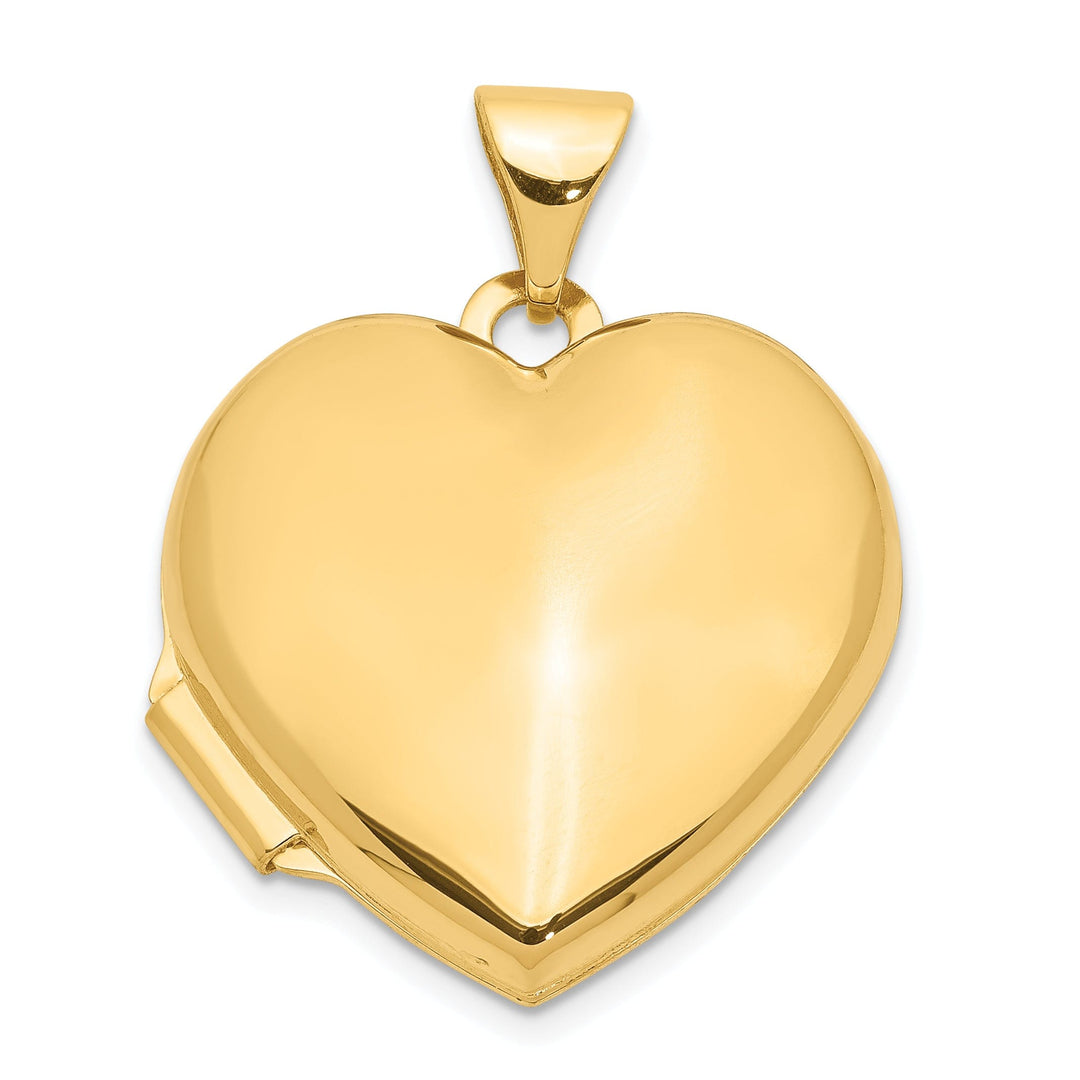 14k Yellow Gold Plain Heart Locket