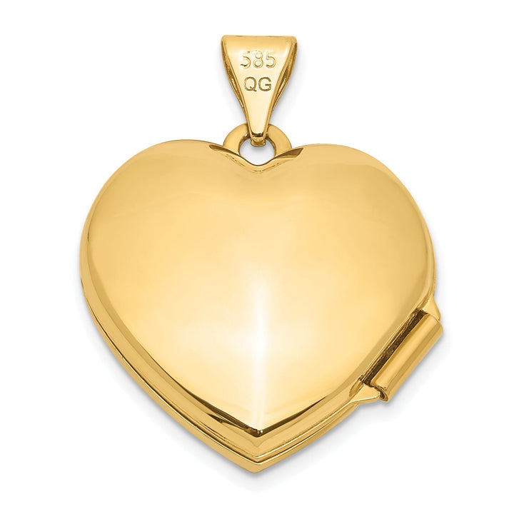 14k Yellow Gold Double Heart Locket