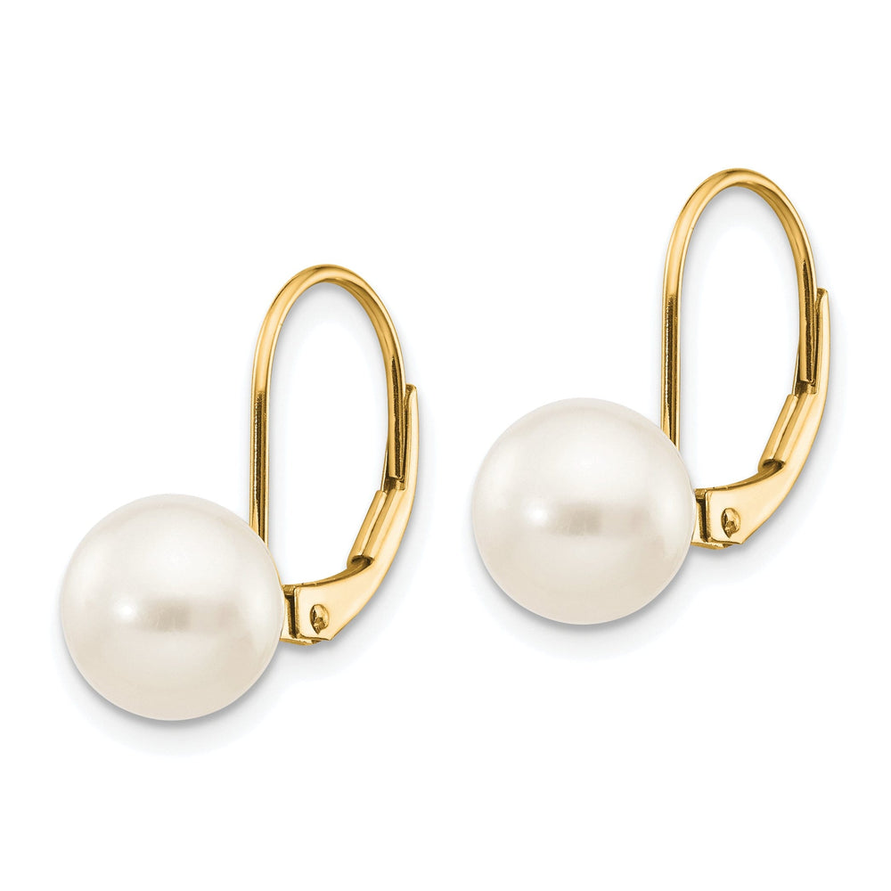 14k Yellow Gold Freshwater Cultured Pearl Earrings