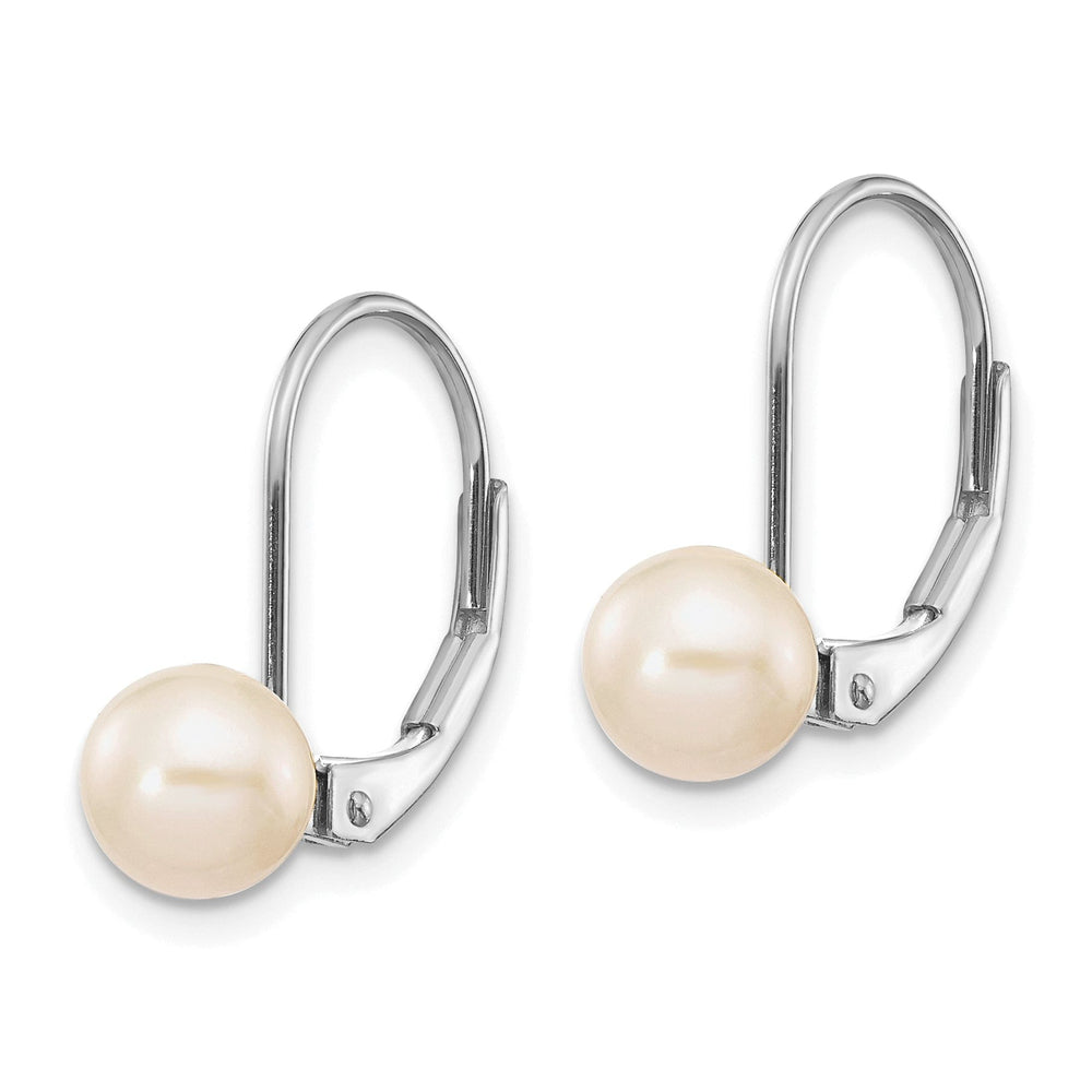 14k White Gold Freshwater Cultured Pearl Earrings