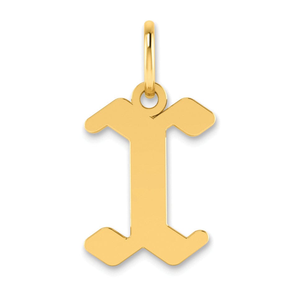 14K Yellow Gold Upper Case Letter X Initial Charm Pendant