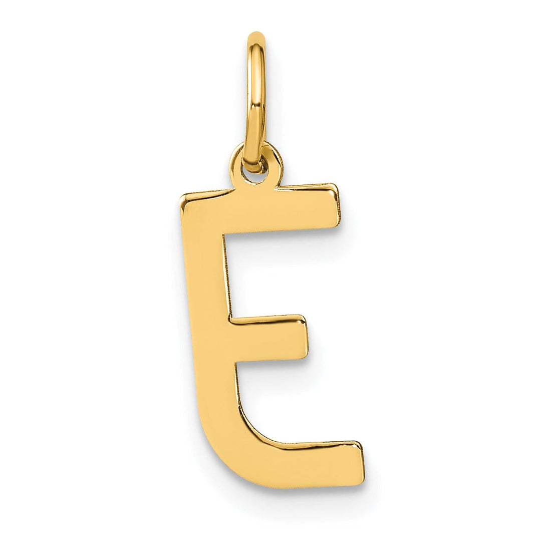 14k Yellow Gold Women's Letter E Initial Charm Pendant
