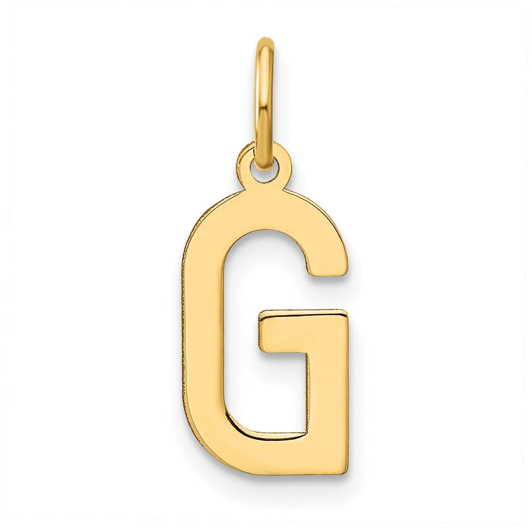 14k Yellow Gold Women's Letter G Initial Charm Pendant