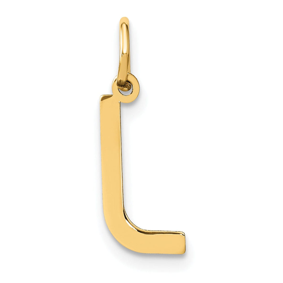 14k Yellow Gold Women's Letter L Initial Charm Pendant