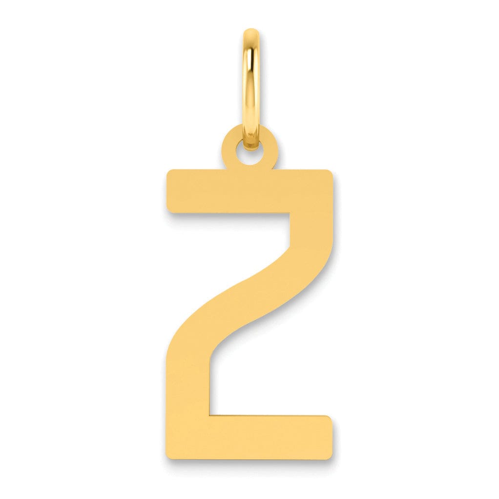 14k Yellow Gold Women's Letter Z Initial Charm Pendant