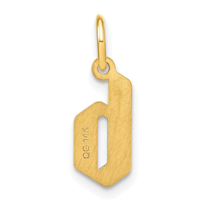 14K Yellow Gold Lower Case Letter B Initial Charm Pendant
