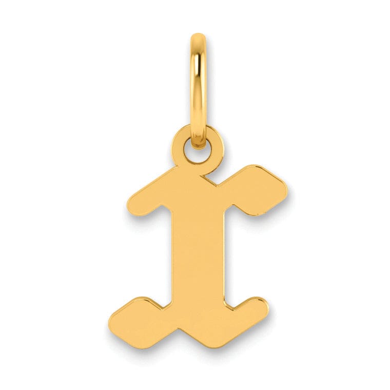 14K Yellow Gold Lower Case Letter X Initial Charm Pendant