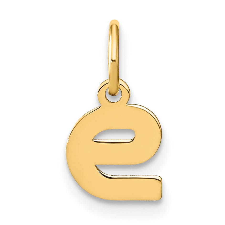 14K Yellow Gold Lower Case Letter E Initial Charm