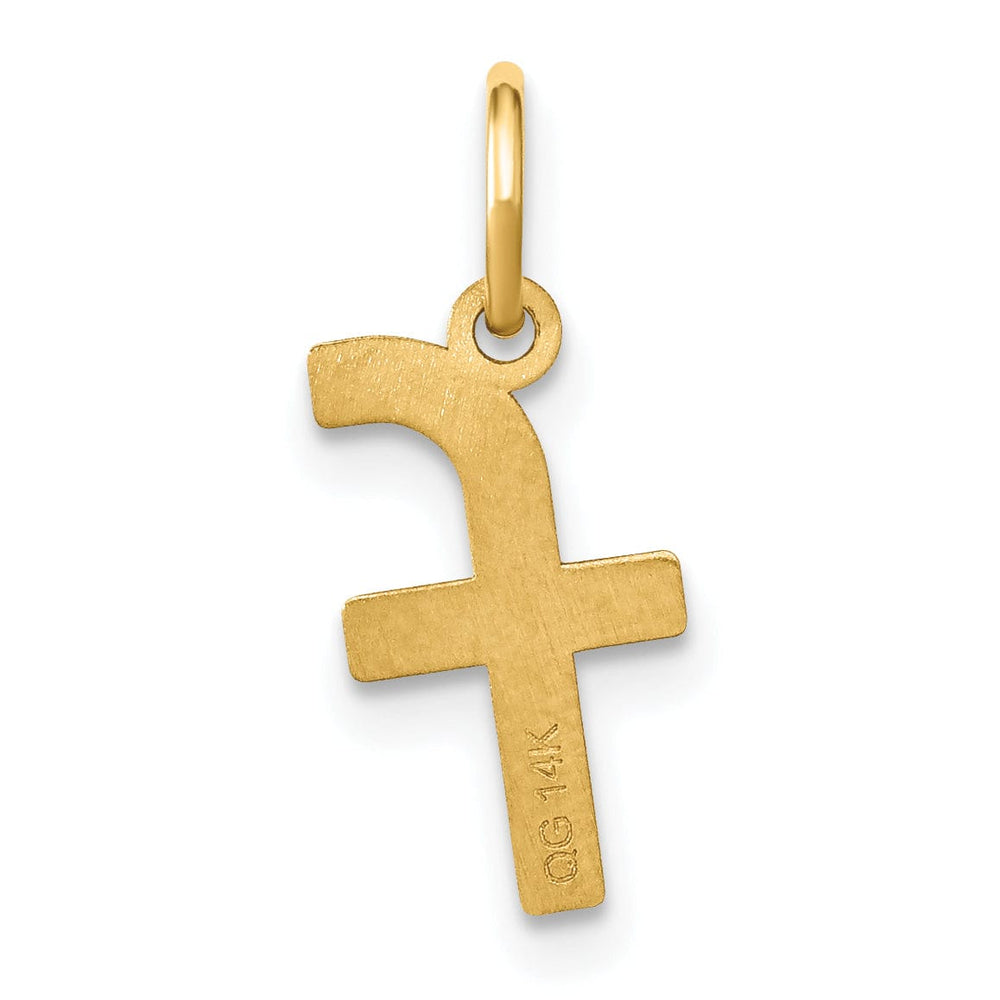 14K Yellow Gold Lower Case Letter F Initial Charm
