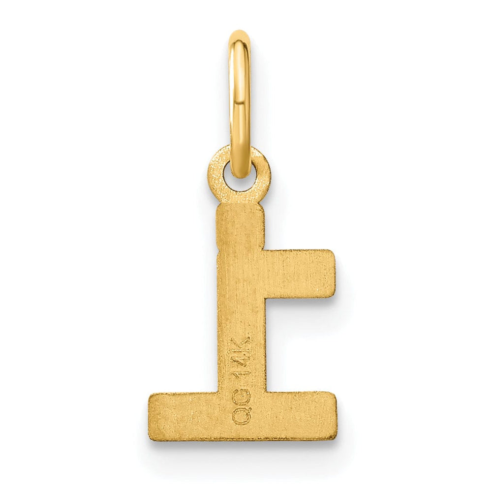 14K Yellow Gold Lower Case Letter I Initial Charm