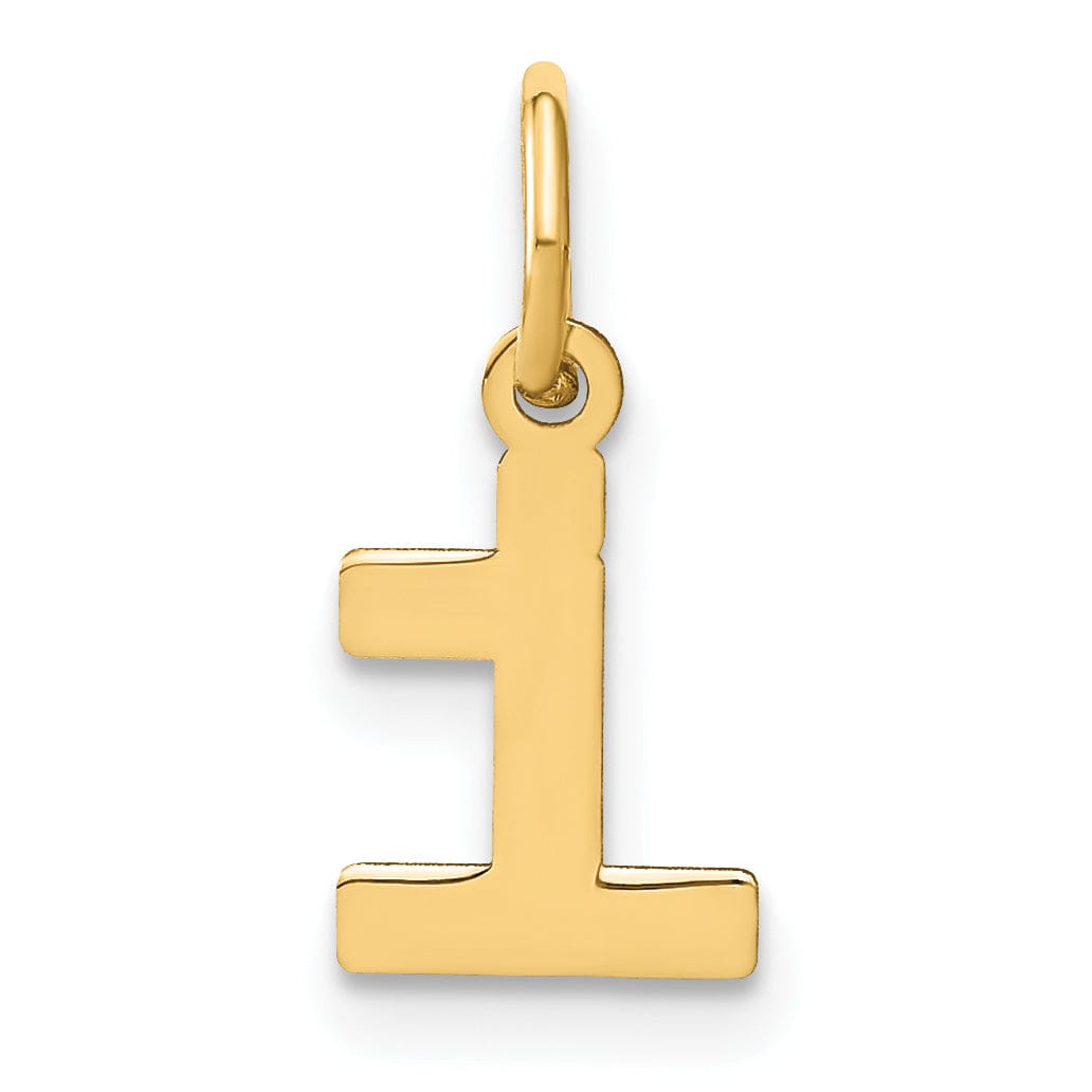 14K Yellow Gold Lower Case Letter I Initial Charm