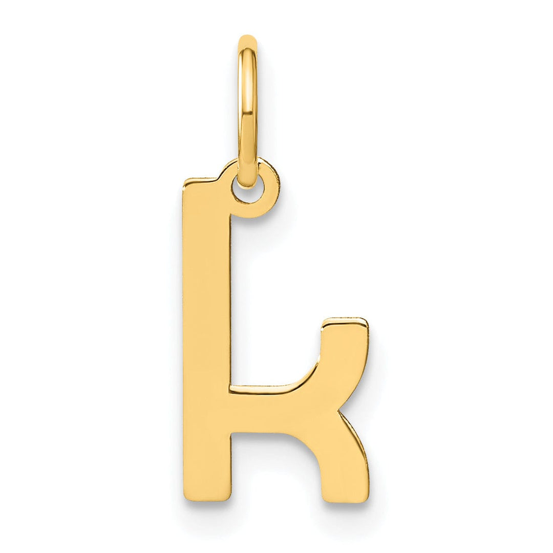 14K Yellow Gold Lower Case Letter K Initial Charm