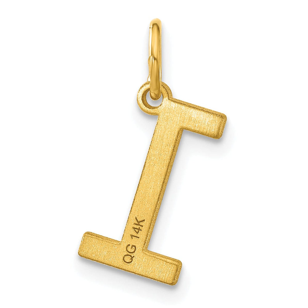 14K Yellow Gold Lower Case Letter L Initial Charm