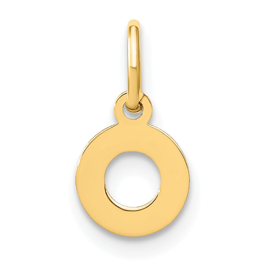 14K Yellow Gold Lower Case Letter O Initial Charm