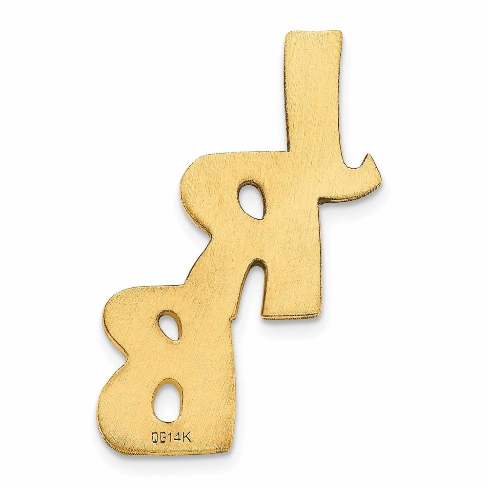 14k Gold Initial Cutout Personalized Tie Tac