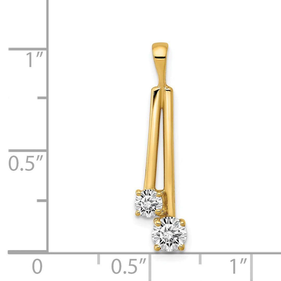 14k Yellow Gold Fancy Diamond Pendant