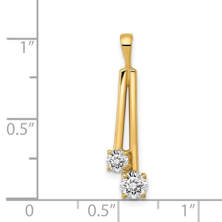 14k Yellow Gold Fancy Diamond Pendant