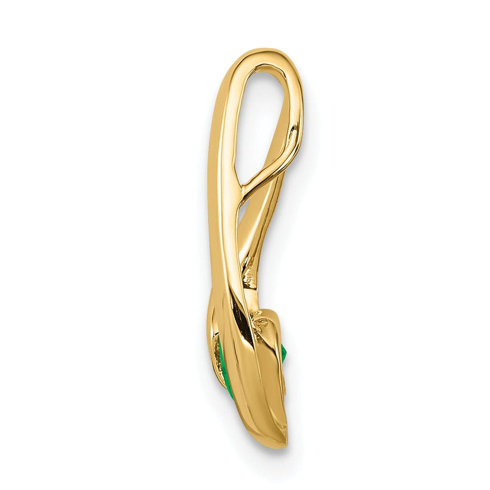 14k Yellow Gold Emerald Pendant