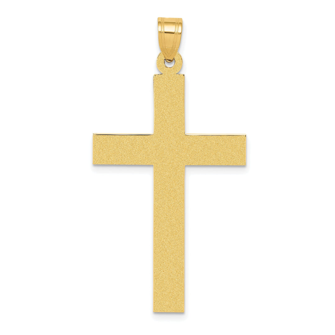 14k Yellow Gold Polished Cross Pendant