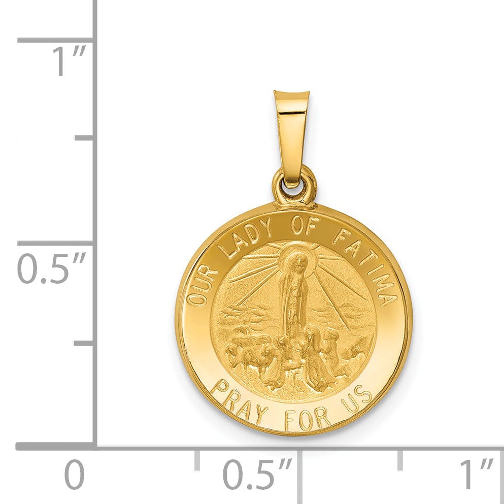 14k Yellow Gold Our Lady Fatima Medal