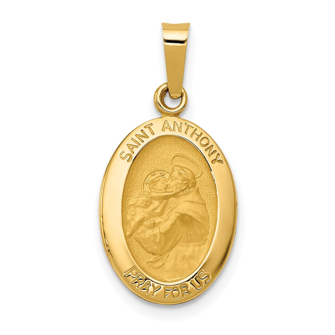 14k Yellow Gold Saint Anthony Medal Pendant