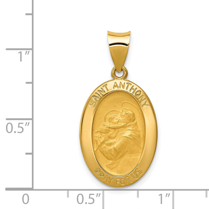 14k Yellow Gold Saint Anthony Medal Pendant