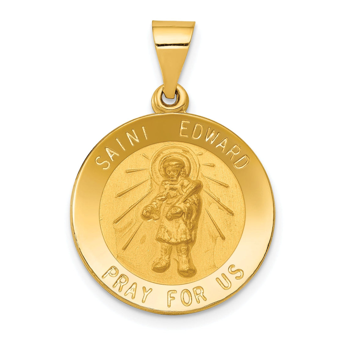 14k Yellow Gold Saint Edward Medal Pendant